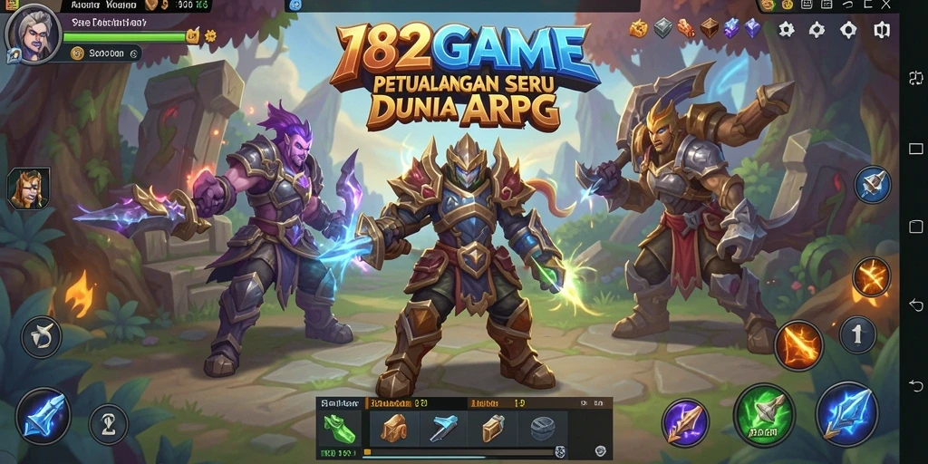 Tampilan mengesankan dari gameplay ARPG 182GAME yang seru.