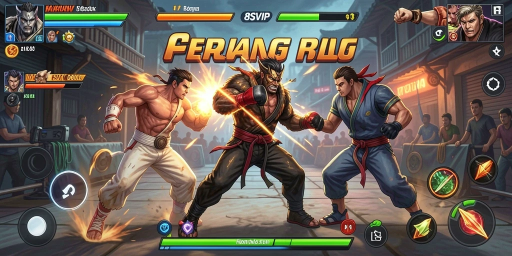Gameplay aksi yang mendebarkan di 8SVIP dengan pertarungan karakter.
