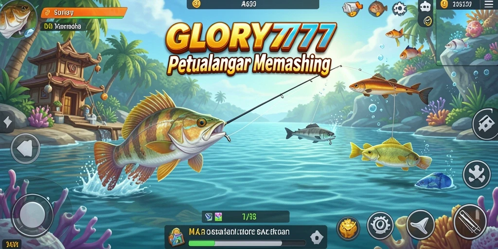 Screenshot utama GLORY777 menunjukkan pengalaman memancing yang menakjubkan dan mendetail.