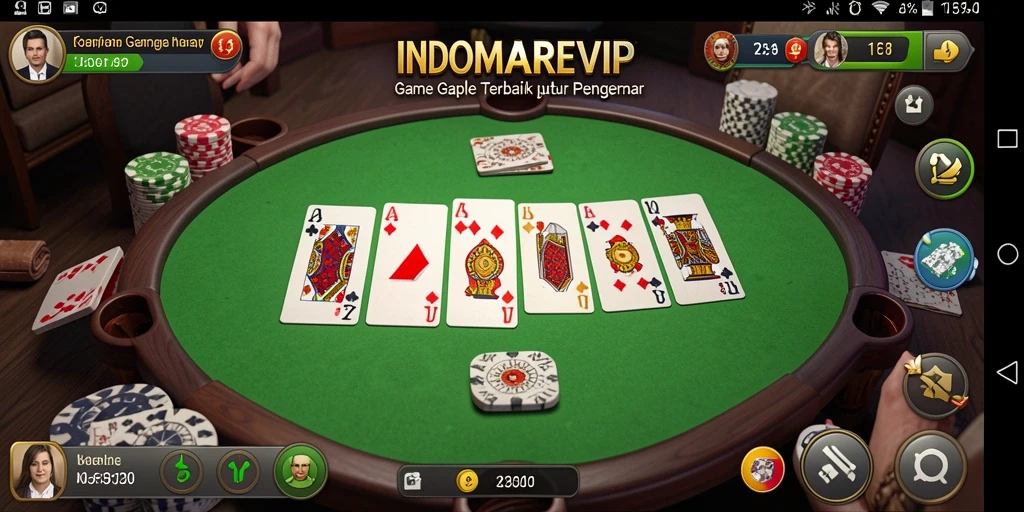Tampilan gameplay yang menarik dan interaktif dari game Gaple.