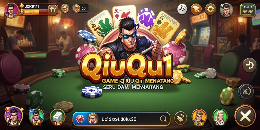 Screenshot JOKER11 menunjukkan gameplay QiuQiu yang seru dan interaktif.