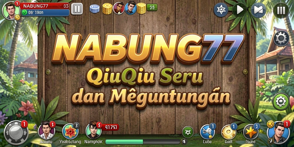 Screenshot gameplay NABUNG77 yang menampilkan keseruan bermain QiuQiu.