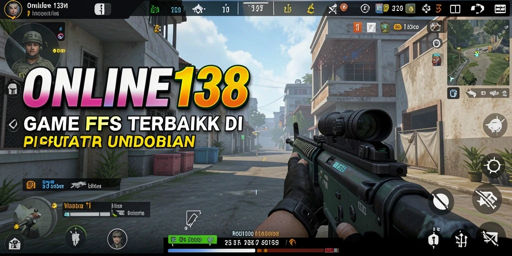 Screenshot menunjukkan aksi intens dalam permainan FPS ONLINE138.