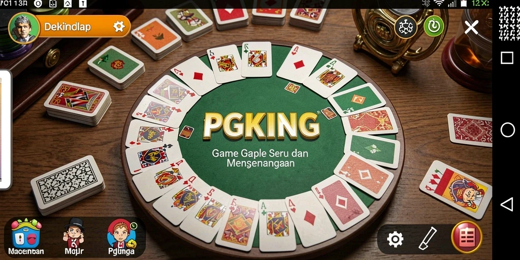 Screenshot gameplay seru PGKING yang menunjukkan keseruan permainan Gaple.