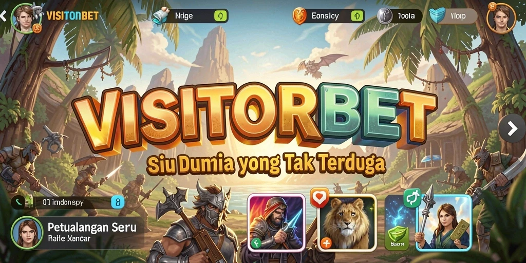 Screenshot utama VISITORBET memperlihatkan gameplay petualangan yang mengasyikkan.